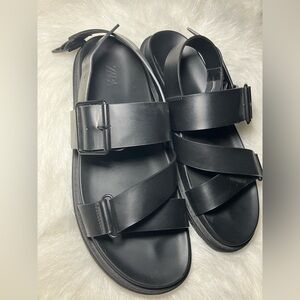 Zara Men's Black Strap Sandals